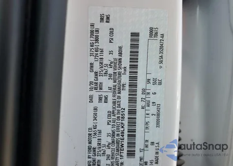 2020 Ford F150 Supercrew from USA, damaged, VIN 1FTEW1E49LKF18512